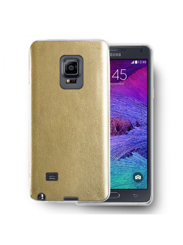 FitCase Samsung Note EDGE (N915) Kılıf Deri Dokulu Arka Kılıf Gold…