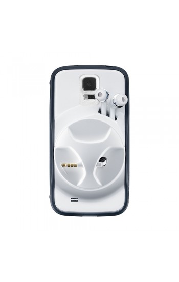 FitCase Samsung S5 (G900) Kulaklık Makaralı Arka Kapak Beyaz&hellip;