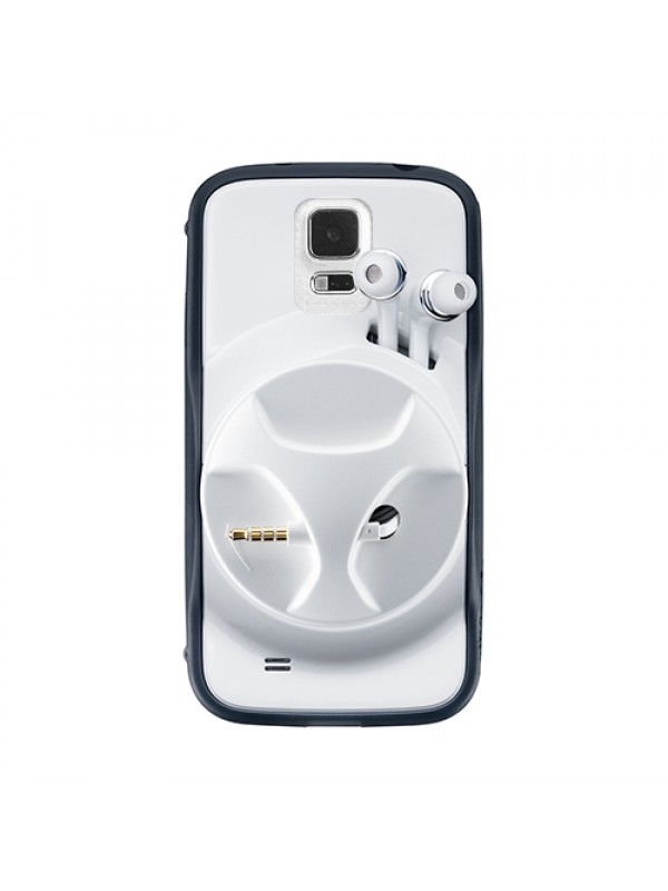 FitCase Samsung S5 (G900) Kulaklık Makaralı Arka Kapak Beyaz&hellip;