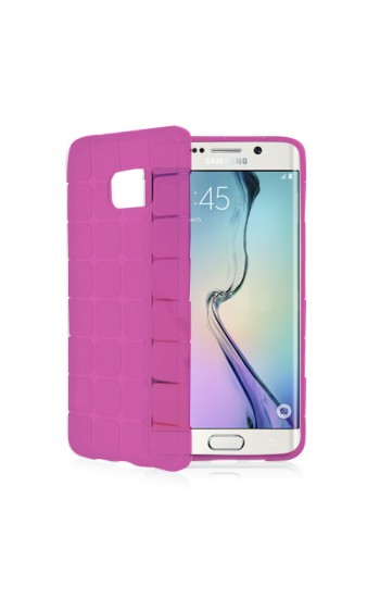 FitCase Samsung S6 (G920) Plaid Silikon Arka Kapak Pembe