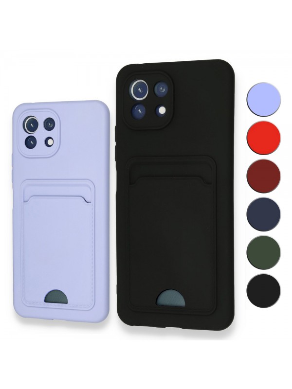 FitCase Xiaomi Mi 11 Lite Cardy Soft Delikli Kartlık Cepli Silik…