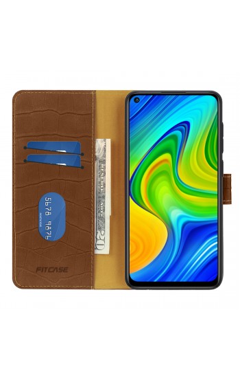 Xiaomi Redmi Note 9 Kılıf Kroko Desen Kapaklı Cüzdanlı…