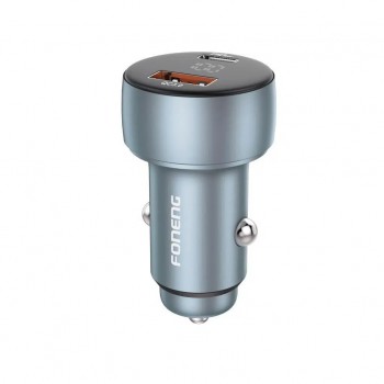 Foneng C18 48W Type-C + USB Led Gösterge Araç içi Şarj Adaptörü Foneng C18 48W Type-C + USB Led Gösterge Araç içi Şarj Adaptörü