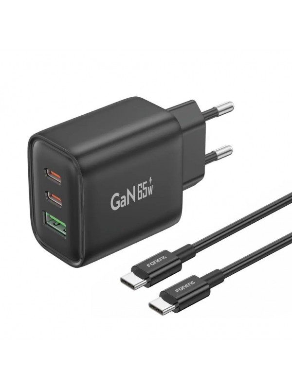 Foneng GaN10 65W 2xType-C 1x USB 3 Girişli Type-C to Type-C Kablo Set…