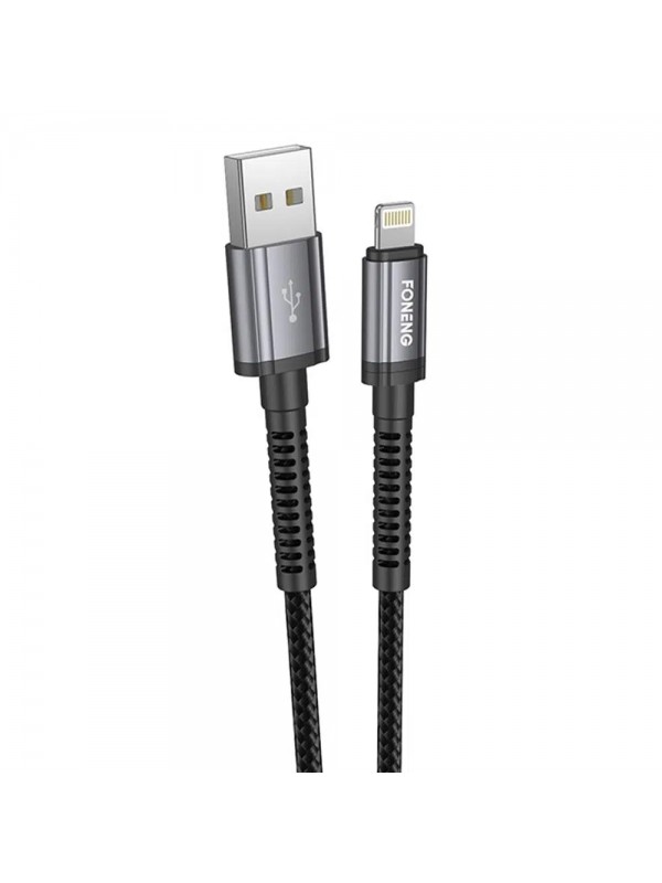 Foneng X83 USB-A to Lightning Örgü 1m Data ve Şarj Kablosu…