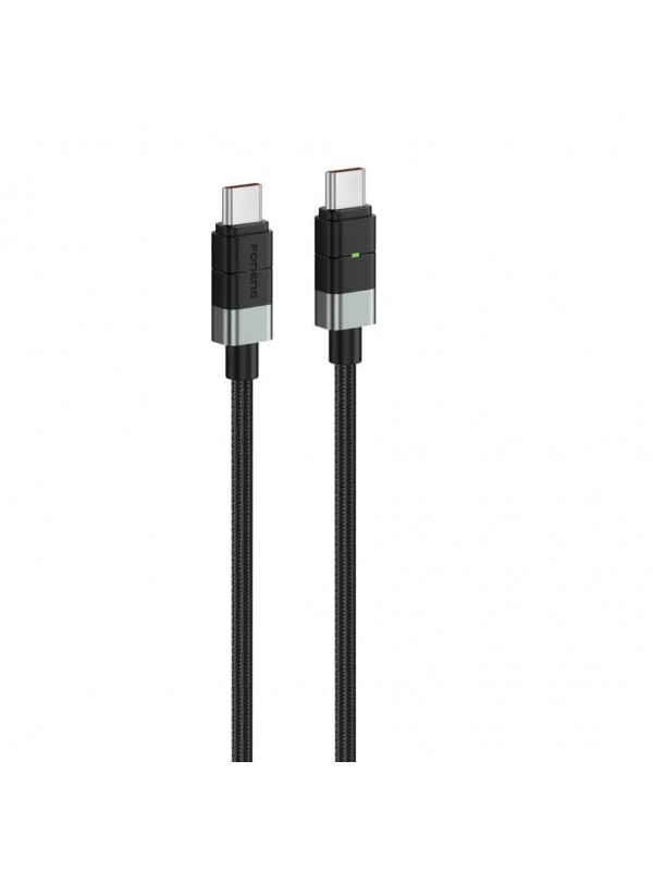 Foneng XS03 240W Type-C to Type-C Örgü 2m Data ve Şarj Kablosu…