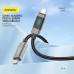 Foneng XS05 100W Led Göstergeli Type-C to Type-C Örgü 1.2m Data ve Şarj Kablosu