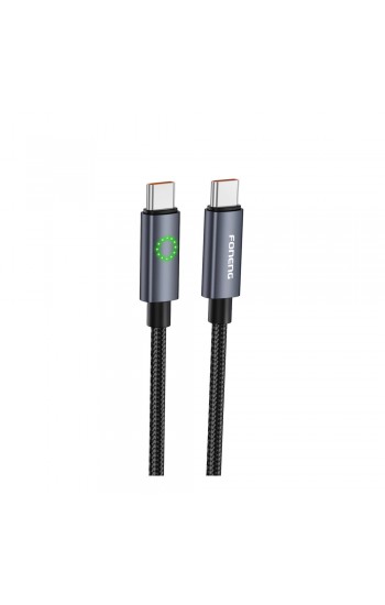 Foneng XS08 60W Type-C to Type-C Örgü 1.2m Data ve Şarj Kablosu…