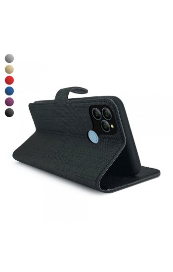 General Mobile GM 22 Kılıf FitCase Fabric Kapaklı Cüzdanlı…