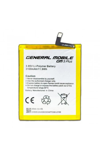 General Mobile GM 5 PLUS Batarya 3100 mAh&hellip;