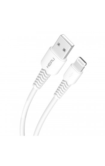 HEPU HP-424 Mild USB - iPh Lightning QC3.0 3.1A Şarj Kablosu 30cm Beyaz…