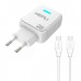HEPU HP619T QC3.0 20W Çift Çıkış Şarj Aleti Type-C-Type-C Kablo Set
