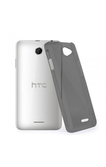 HTC Desire 516 Kılıf Soft Silikon Şeffaf-Siyah Arka Kapak…