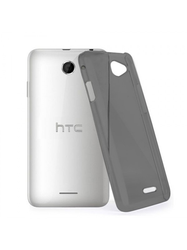 HTC Desire 516 Kılıf Soft Silikon Şeffaf-Siyah Arka Kapak…