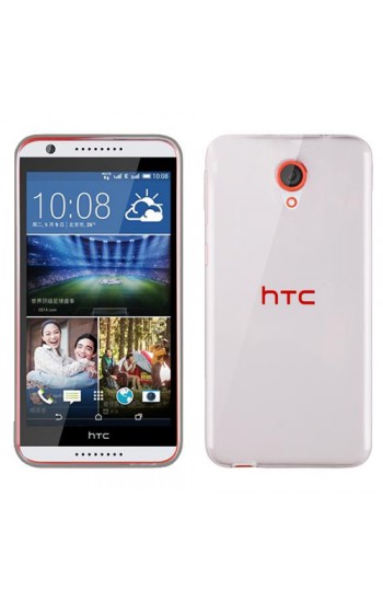 HTC Desire 820 Mini Kılıf Soft Silikon Şeffaf-Siyah Arka Kapak…