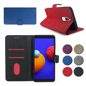 Huawei Mate 10 Lite Kılıf FitCase Fabric Kapaklı Cüzdanlı