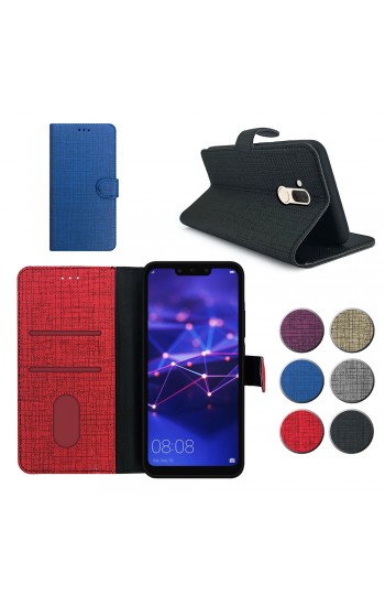 Huawei Mate 20 Lite Kılıf FitCase Fabric Kapaklı Cüzdanlı&hellip;