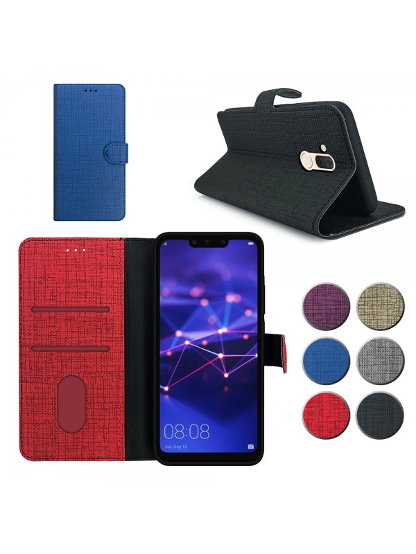 Huawei Mate 20 Lite Kılıf FitCase Fabric Kapaklı Cüzdanlı&hellip;