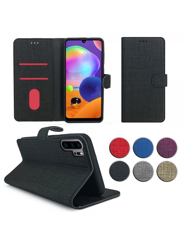Huawei P30 Pro Kılıf FitCase Fabric Kapaklı Cüzdanlı…