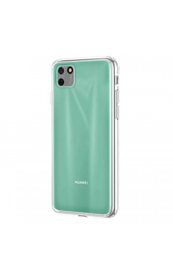 Huawei Y5p Kılıf FitCase Toz Koruma Tıpalı Şeffaf Arka Kapak