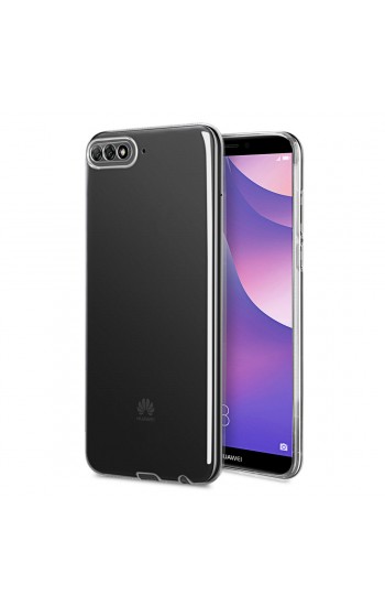 Huawei Y6 2018 Kılıf FitCase Toz Koruma Tıpalı Şeffaf Arka Kapak