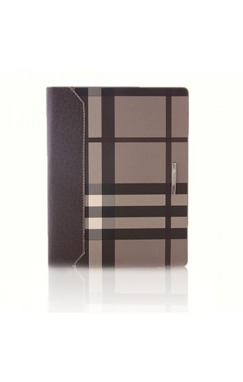 iPad 2 / iPad 3 / iPad 4 Standlı Burberry Desen Kılıf Kahverengi…