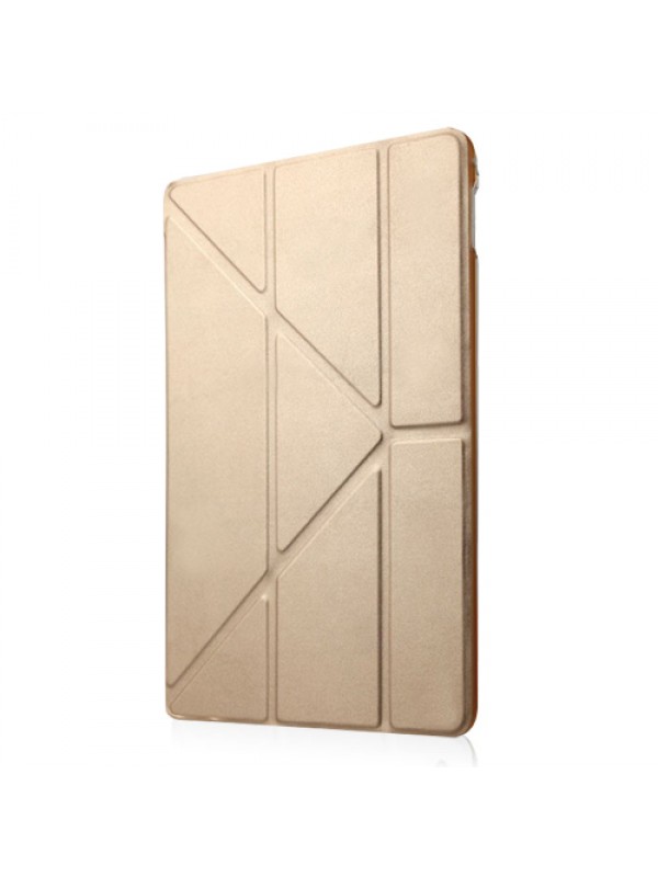 iPad Mini / Mini 2 / Mini 3 Üçgen Çizgili Standlı Kılıf Gold&hellip;
