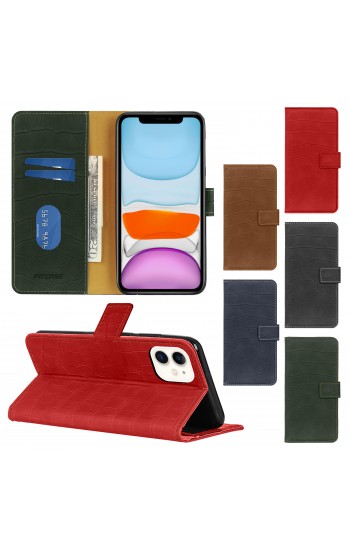 iPhone 11 Kılıf Kroko Desen Kapaklı Cüzdanlı…
