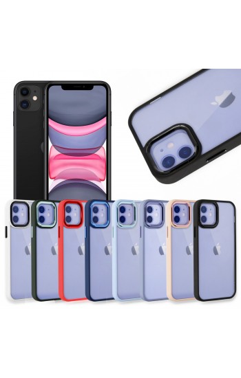 iPhone 11 Kılıf Luna Lens Kamera Çerçeveli Silikon Kapak