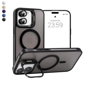 iPhone 12 Kılıf Armor Seri Magsafe Uyumlu Stand Özellikli Kamera Lensli Kapak