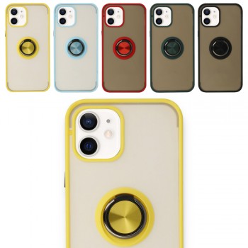 iPhone 12 Mini Kılıf Montrea Ring Yüzük Stantlı Kapak iPhone 12 Mini Kılıf Montrea Ring Yüzük Stantlı Kapak