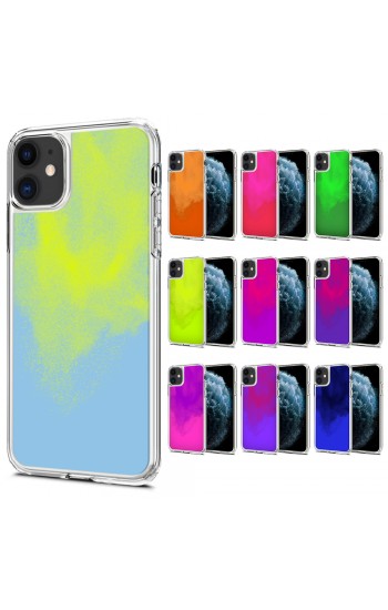 iPhone 12 Mini Kılıf Neon Likit Silikon Arka Kapak