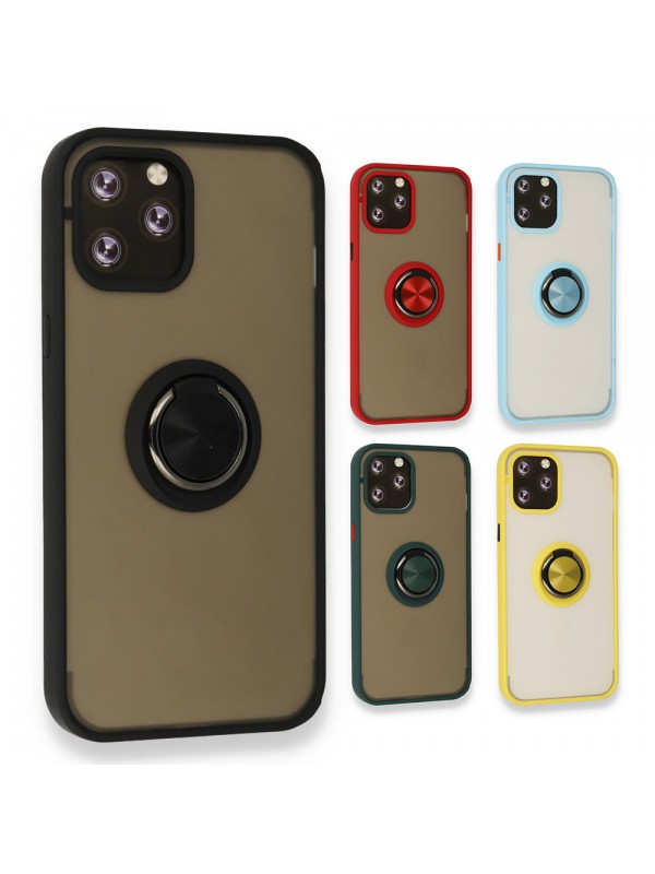 iPhone 12 Pro Max Kılıf Montrea Ring Yüzük Stantlı Kapak&hellip;