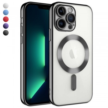 iPhone 13 Pro Max Kılıf Magsafe Özellikli Metal Lazer Silikon Kapak iPhone 13 Pro Max Kılıf Magsafe Özellikli Metal Lazer Silikon Kapak