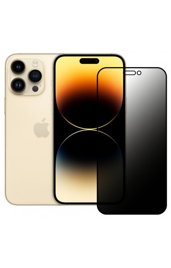 iPhone 14 Pro Hayalet Privacy Gizli Cam Ekran Koruyucu Siyah