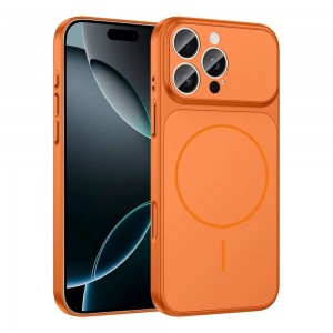 iPhone 14 Pro Max Kılıf (17 Pro Max Görünümlü) Magsafe Özellikli AG Glass Çevirici Sert Kapak