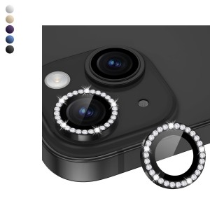 iPhone 15 / 15 Plus Taşlı Metal Kamera Lens Koruyucu Set