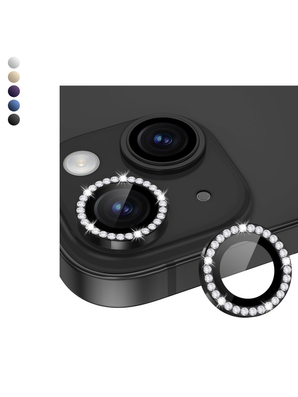 iPhone 15 / 15 Plus Taşlı Metal Kamera Lens Koruyucu Set…