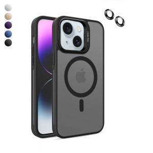 iPhone 15 Kılıf Armor Seri Magsafe Uyumlu Stand Özellikli Kamera Lensli Kapak