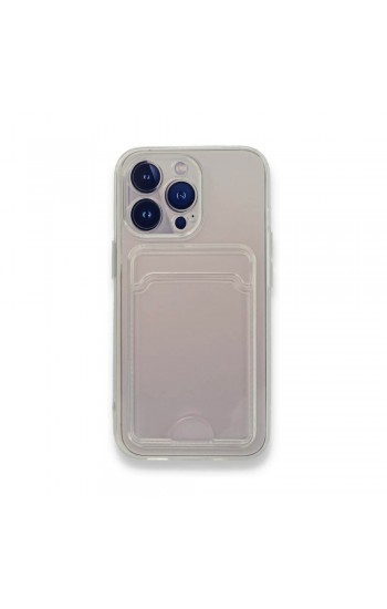 iPhone 15 Pro Kılıf Cardy Şeffaf Kartlık Cepli Kapak…