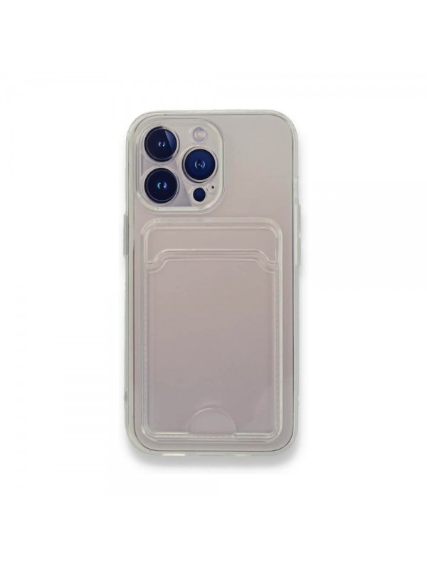 iPhone 15 Pro Kılıf Cardy Şeffaf Kartlık Cepli Kapak…