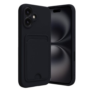 iPhone 16 Cardy Soft Kartlık Cepli Silikon Kapak