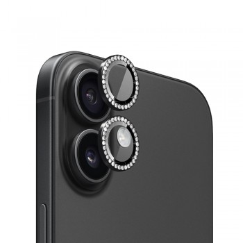 iPhone 16 / iPhone 16 Plus Taşlı Metal Kamera Lens Koruyucu Set iPhone 16 / iPhone 16 Plus Taşlı Metal Kamera Lens Koruyucu Set