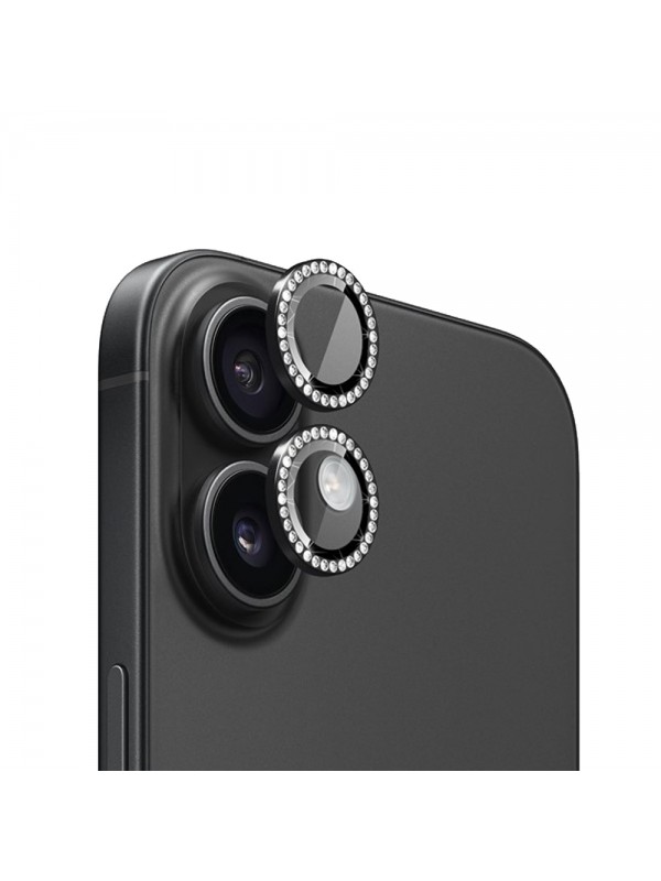 iPhone 16 / iPhone 16 Plus Taşlı Metal Kamera Lens Koruyucu Set&hellip;