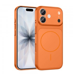 iPhone 16 Kılıf (17 Pro Max Görünümlü) Magsafe Özellikli AG Glass Çevirici Sert Kapak