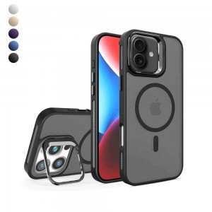 iPhone 16 Kılıf Armor Seri Magsafe Uyumlu Stand Özellikli Kamera Lensli Kapak