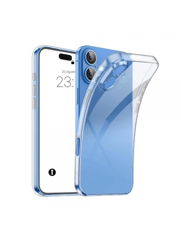 iPhone 16 Kılıf Metal Tuşlu Kamera Korumalı Silikon Şeffaf Arka K…