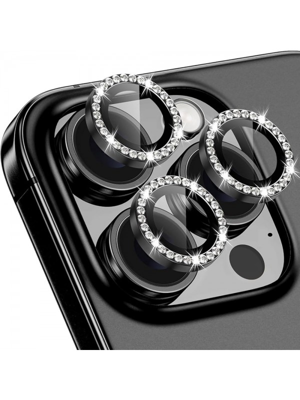 iPhone 16 Pro / 16 Pro Max Taşlı Metal Kamera Lens Koruyucu Set…