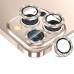 iPhone 16 Pro / 16 Pro Max Taşlı Metal Kamera Lens Koruyucu Set