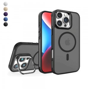 iPhone 16 Pro Kılıf Armor Seri Magsafe Uyumlu Stand Özellikli Kamera Lensli Kapak